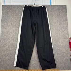 Nike Men’s Track Pants Liner Pockets Zip Ankle Black White Large 32” EUC 440